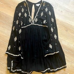 Embroidery boho dress